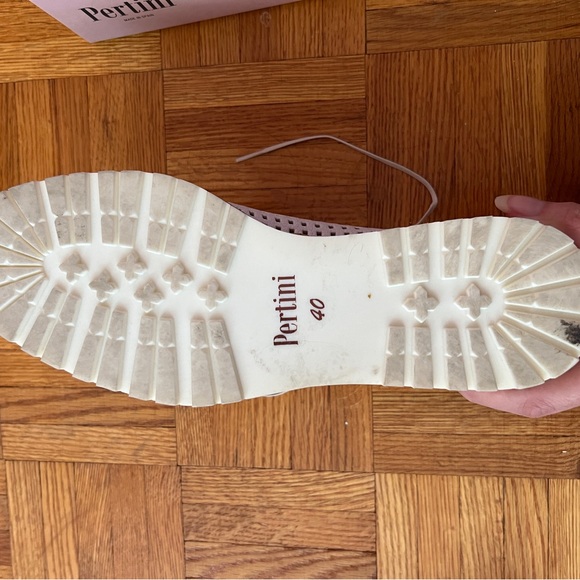 Pertini white leather lace up shoes - Picture 4 of 4